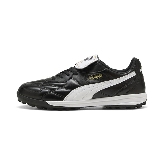 Puma King Top TT Turf Soccer Cleats - Puma Black / Puma White