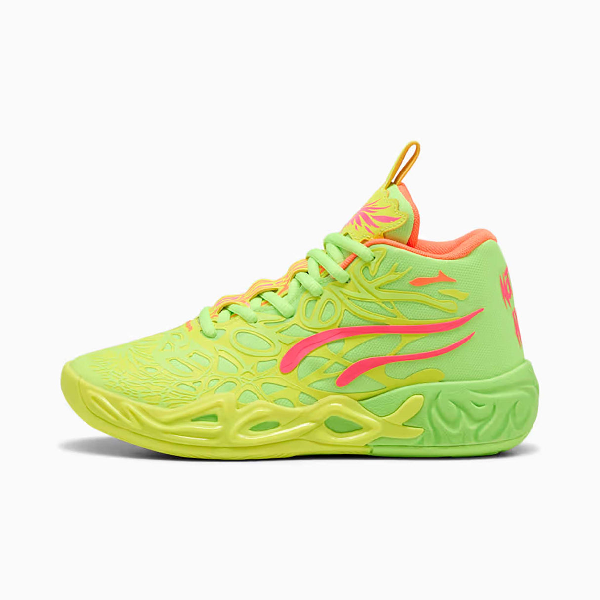 PUMA x LAMELO BALL MB.04 Gem souliers de basketball enfants - Yellow Alert / Green Glare / Pink Alert