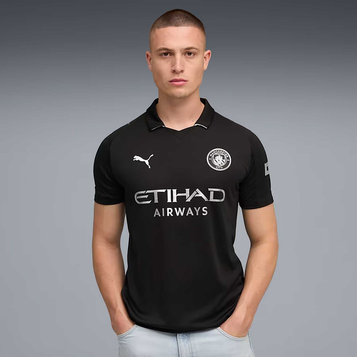 Maillot Manchester City FC Away 25/26 Replica homme - Puma Black