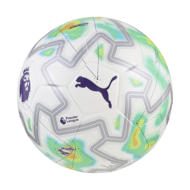 Puma Orbita Match Premier League Thrill FIFA Quality Soccer Ball - Puma White / Multicolor