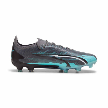 Puma Ultimate Rush FG/AG chaussures de soccer à crampons - strong grey / Puma white / Elektro Aqua