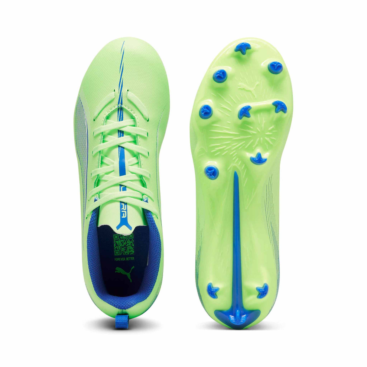Puma Ultra 5 Play FG Junior Soccer Shoes - Fizzy Apple / Puma White