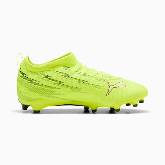 Puma Ultra 6 Match FG/AG Junior Soccer Shoes - Yellow Alert / Puma Black / Glowing Red / Lime Squeeze