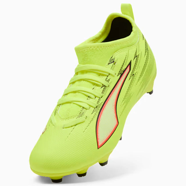 Puma Ultra 6 Match FG/AG Junior Soccer Shoes - Yellow Alert / Puma Black / Glowing Red / Lime Squeeze