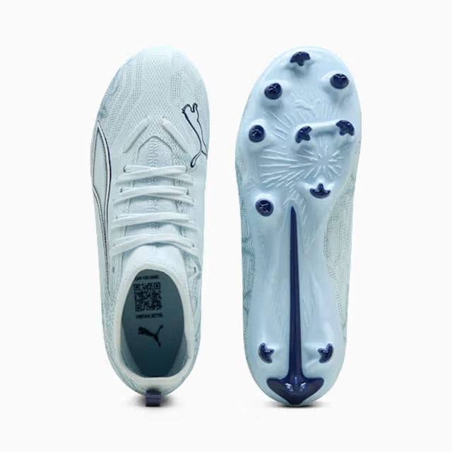Puma Ultra 6 Match FG/AG Junior Soccer Shoes - Icy Blue / Puma White / Jewel Blue