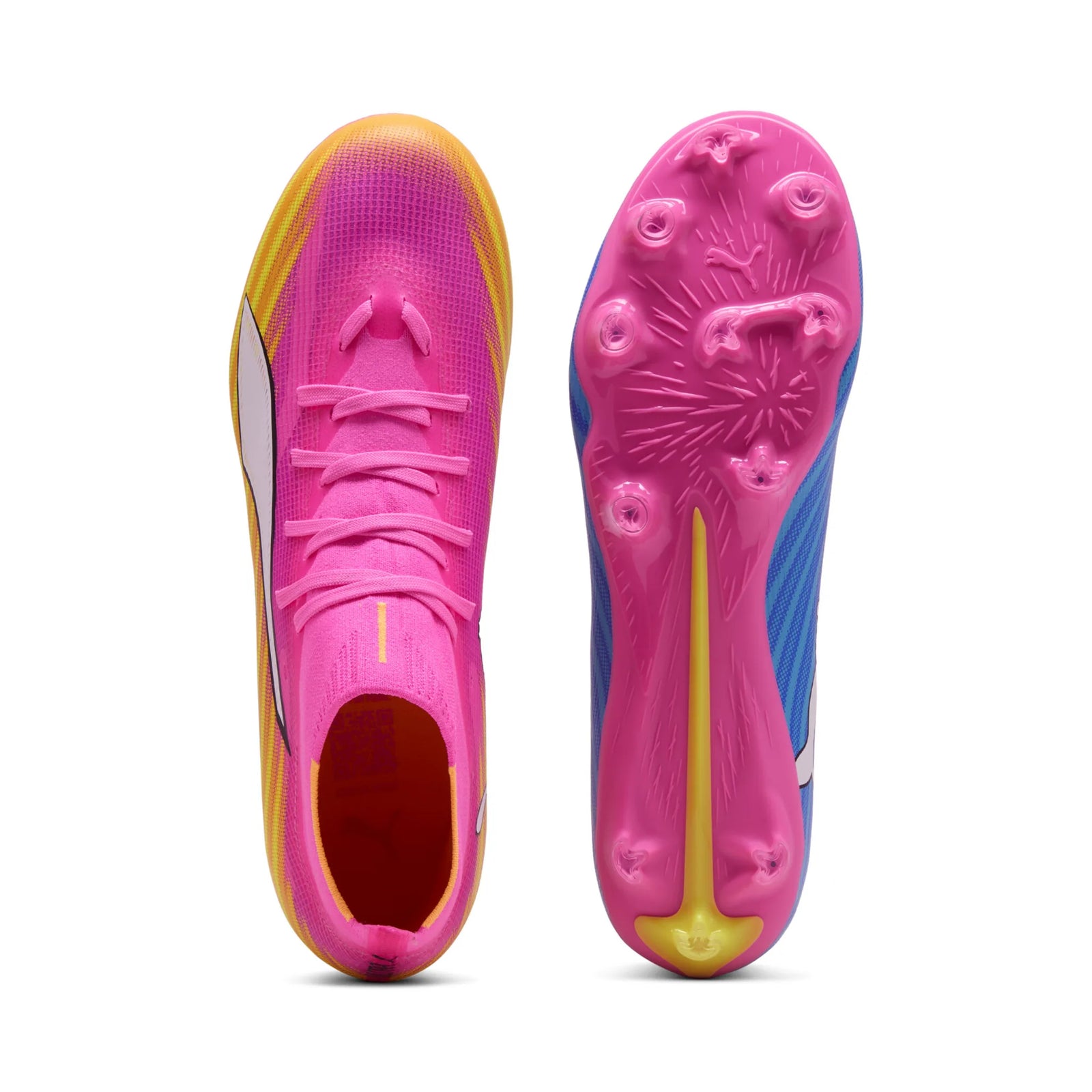 Puma Ultra 6 Match FG/AG Soccer Cleats - Poison Pink / Puma White
