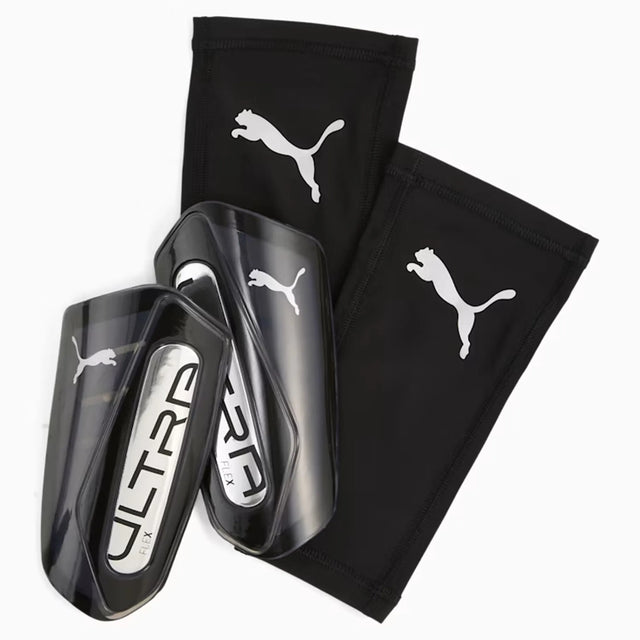 Puma Ultra Flex Football Sleeves Protège-tibias de soccer - Puma Black / Puma Silver