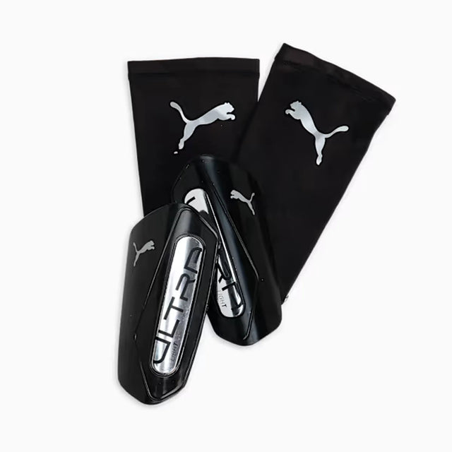 Puma Ultra Light Football Sleeves Shinguards - Puma Black / Puma Silver