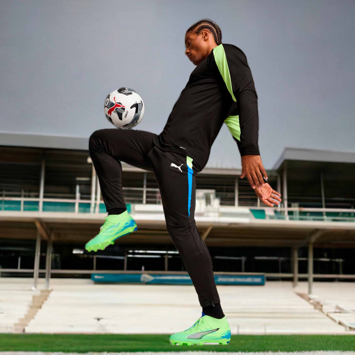 Puma Ultra Match 5+ FG Soccer Cleats - Fizzy Apple / Puma White