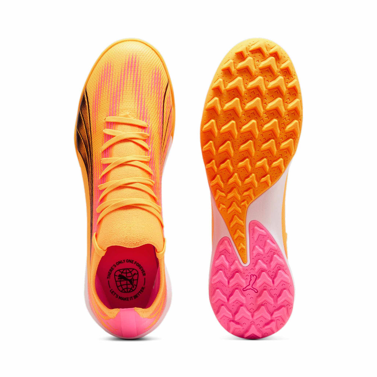 Puma Ultra Match TT Turf Soccer Shoes - Sun Stream / PUMA Black / Sunset Glow