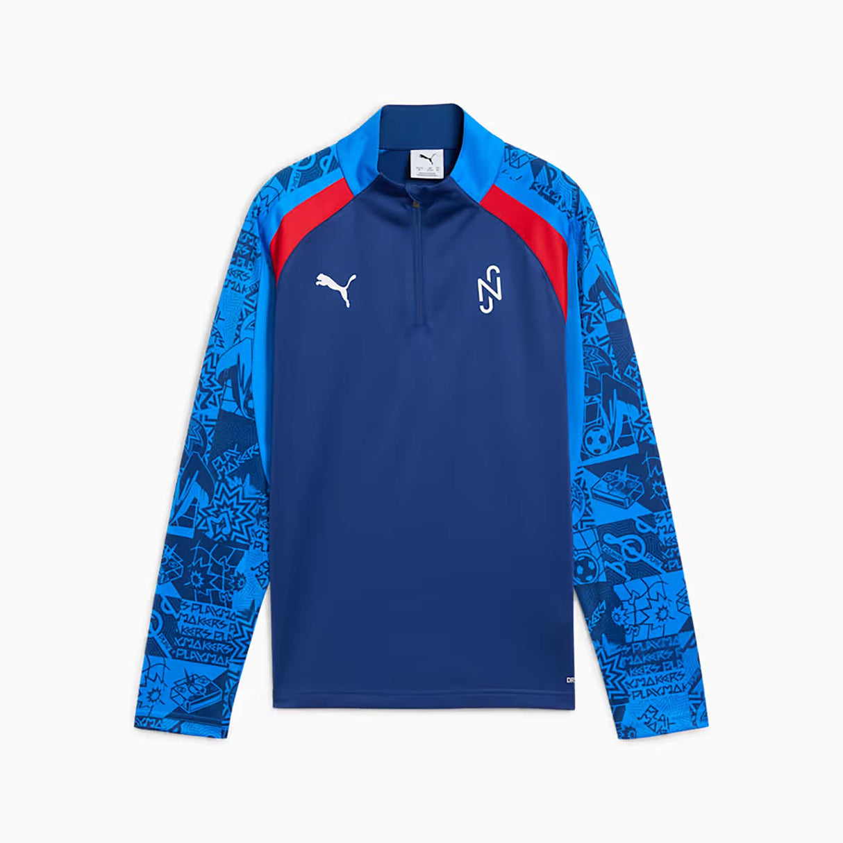 Puma Neymar Jr Playmaker 1/4 zip chandail pour enfants - Blazing Blue / PUMA White / Ultra Blue