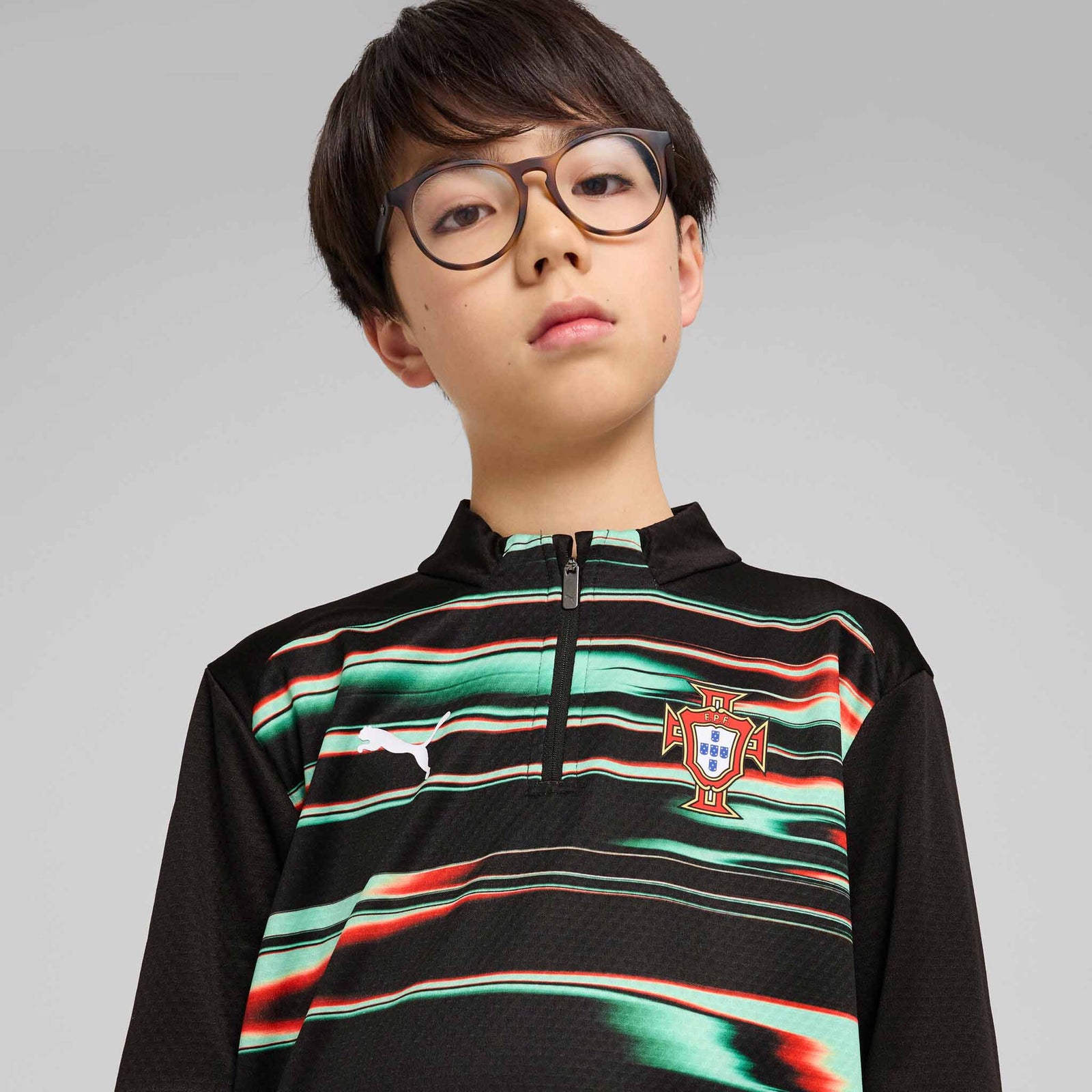 Puma Puma Portugal FPF Pre-Match Chandail 1/4 Zip pour enfant