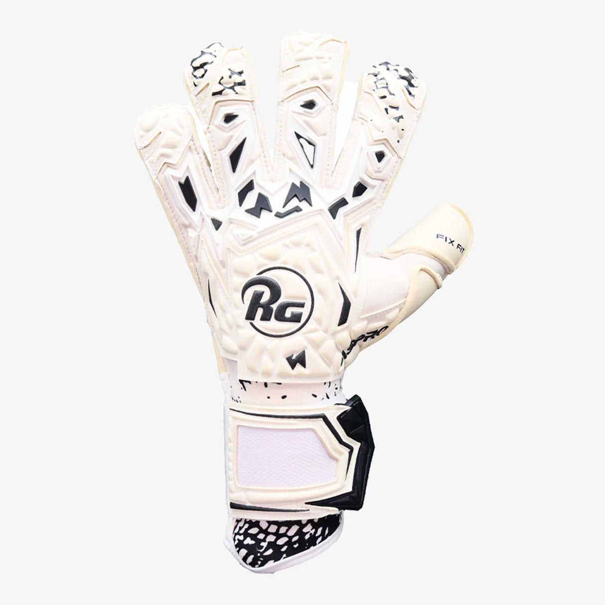 RG Goalkeeper Gloves Aspro gants de gardien de but de soccer - Blanc / Noir