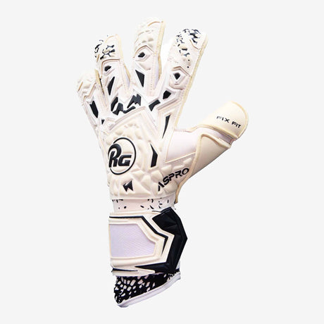 RG Goalkeeper Gloves Aspro gants de gardien de but de soccer - Blanc / Noir