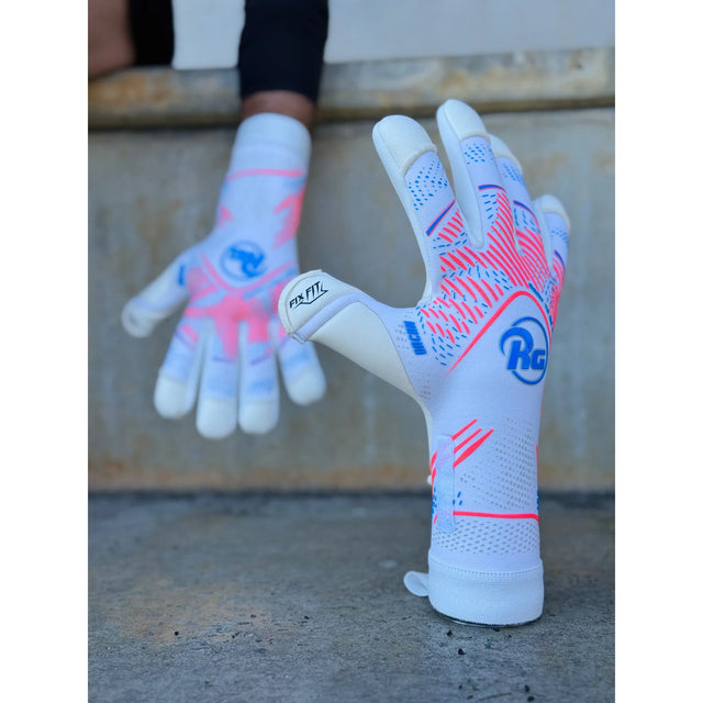 RG Goalkeeper Gloves Bacan 26-27 - White / Pink