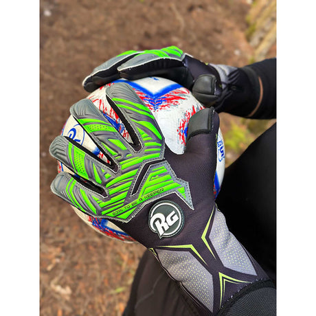 RG Goalkeeper Gloves Toride Replica gants de gardien de but avec ballon- Noir / Vert
