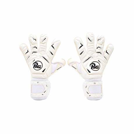RG Goalkeeper gloves Samurai gants de gardien de but de soccer - Blanc / Noir