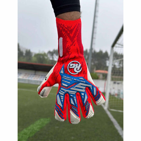 RG Goalkeeper Gloves Toride Gants de gardien de but de soccer - Rouge / Bleu