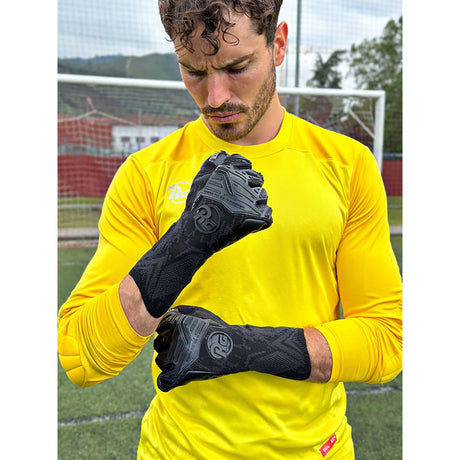 RG Goalkeeper gloves Zima gants de gardien de but de soccer live  - Noir / Noir