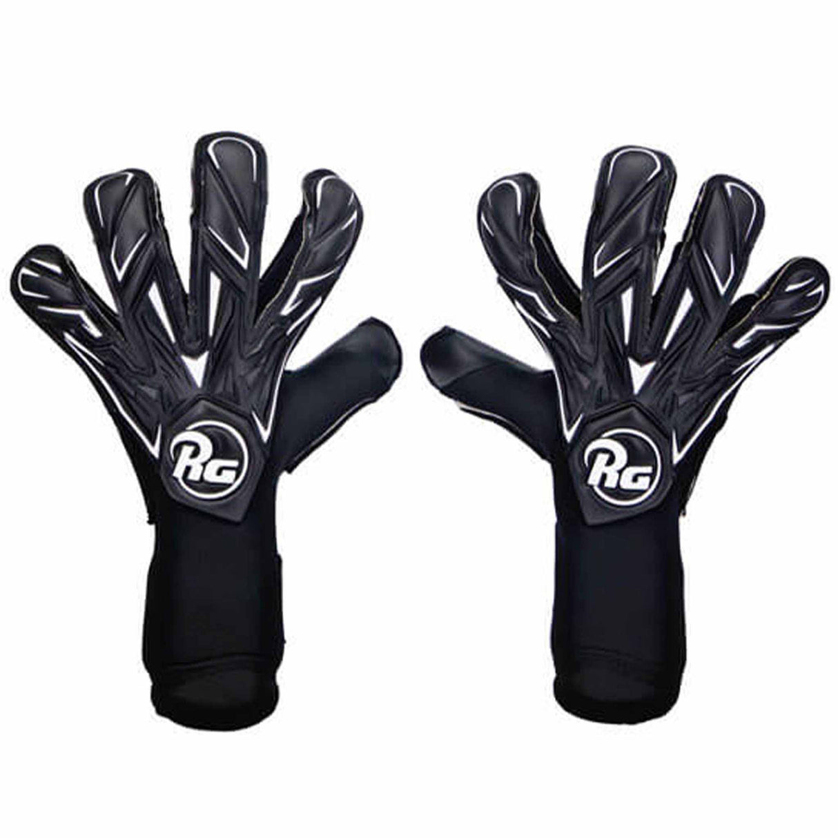 RG Goalkeeper Gloves Snaga Black gants de gardien de but de soccer - Noir