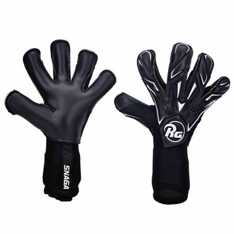 RG Goalkeeper Gloves Snaga Black gants de gardien de but de soccer - Noir