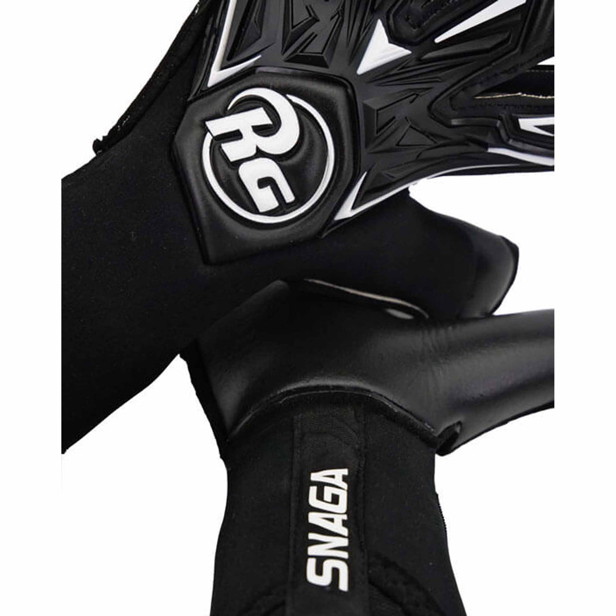 RG Goalkeeper Gloves Snaga Black gants de gardien de but de soccer - Noir