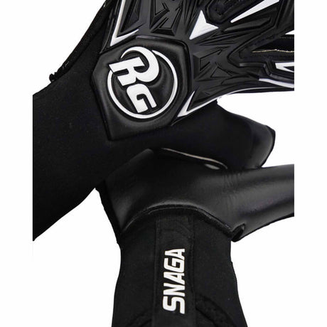 RG Goalkeeper Gloves Snaga Black gants de gardien de but de soccer - Noir