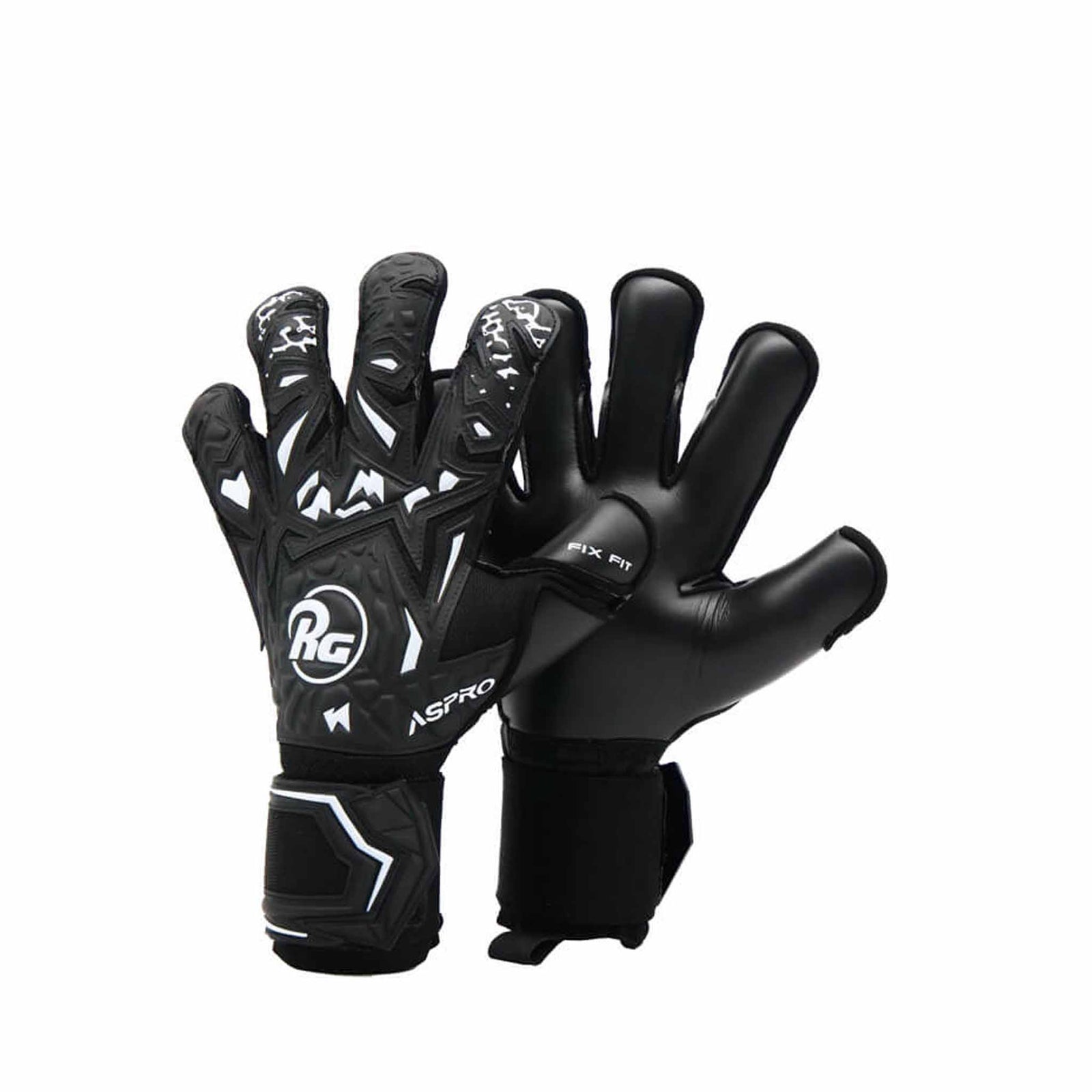 RG Goalkeeper gloves RG Aspro Blackout gants de gardien de but de soccer