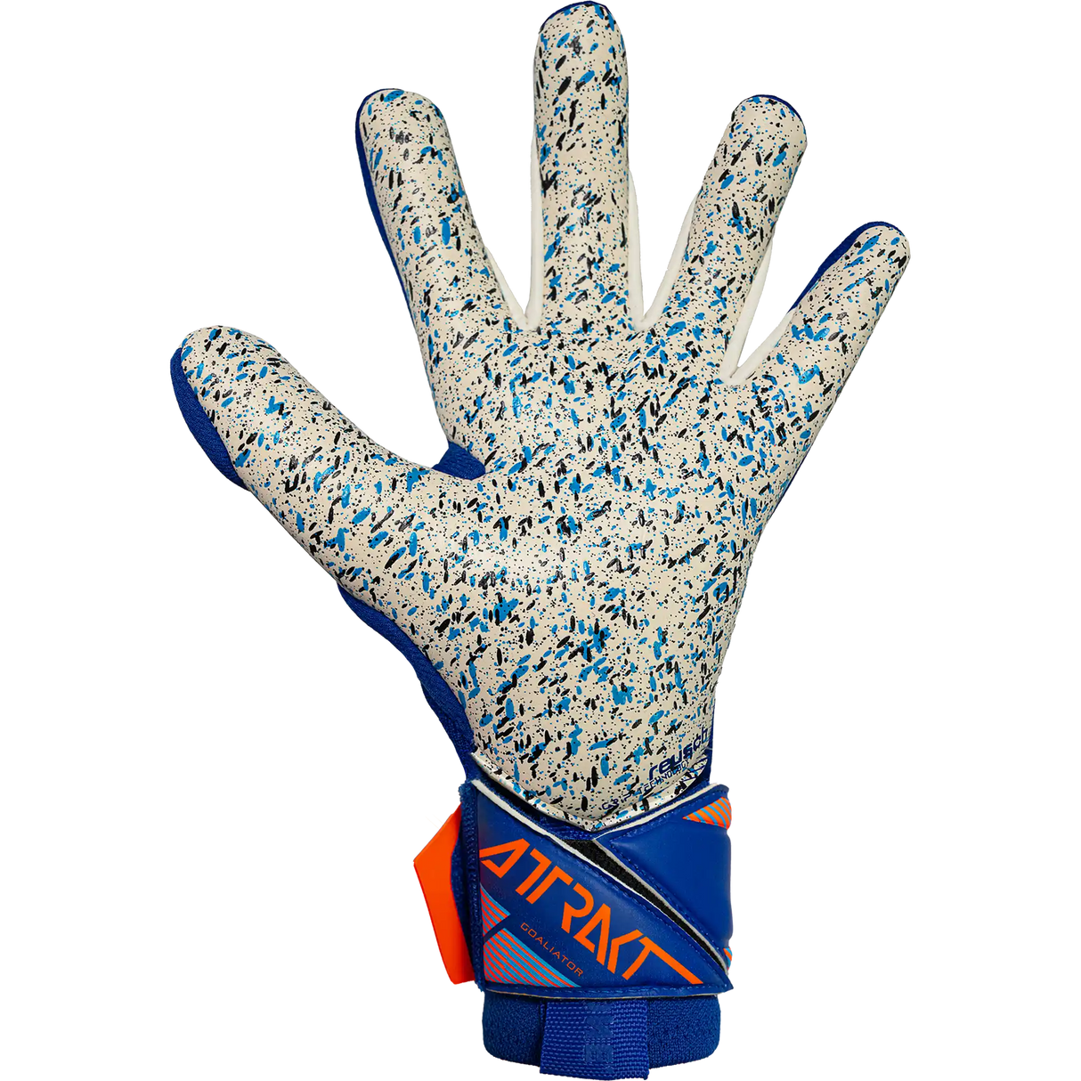 Reusch Attrakt Freegel Fusion Goaliator gants de gardien de soccer - Sharp Blue / Shocking Orange