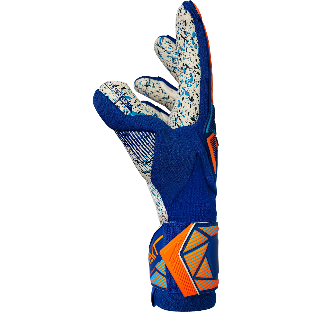 Reusch Attrakt Freegel Fusion Goaliator gants de gardien de soccer - Sharp Blue / Shocking Orange