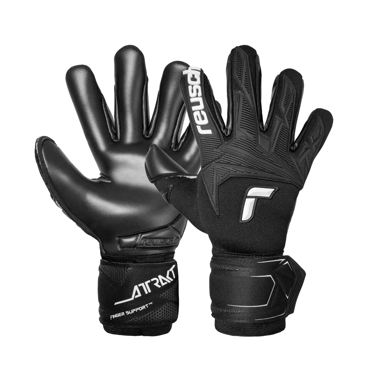 Reusch Attrakt Freegel Infinity Finger Support gants de gardien de but - Noir