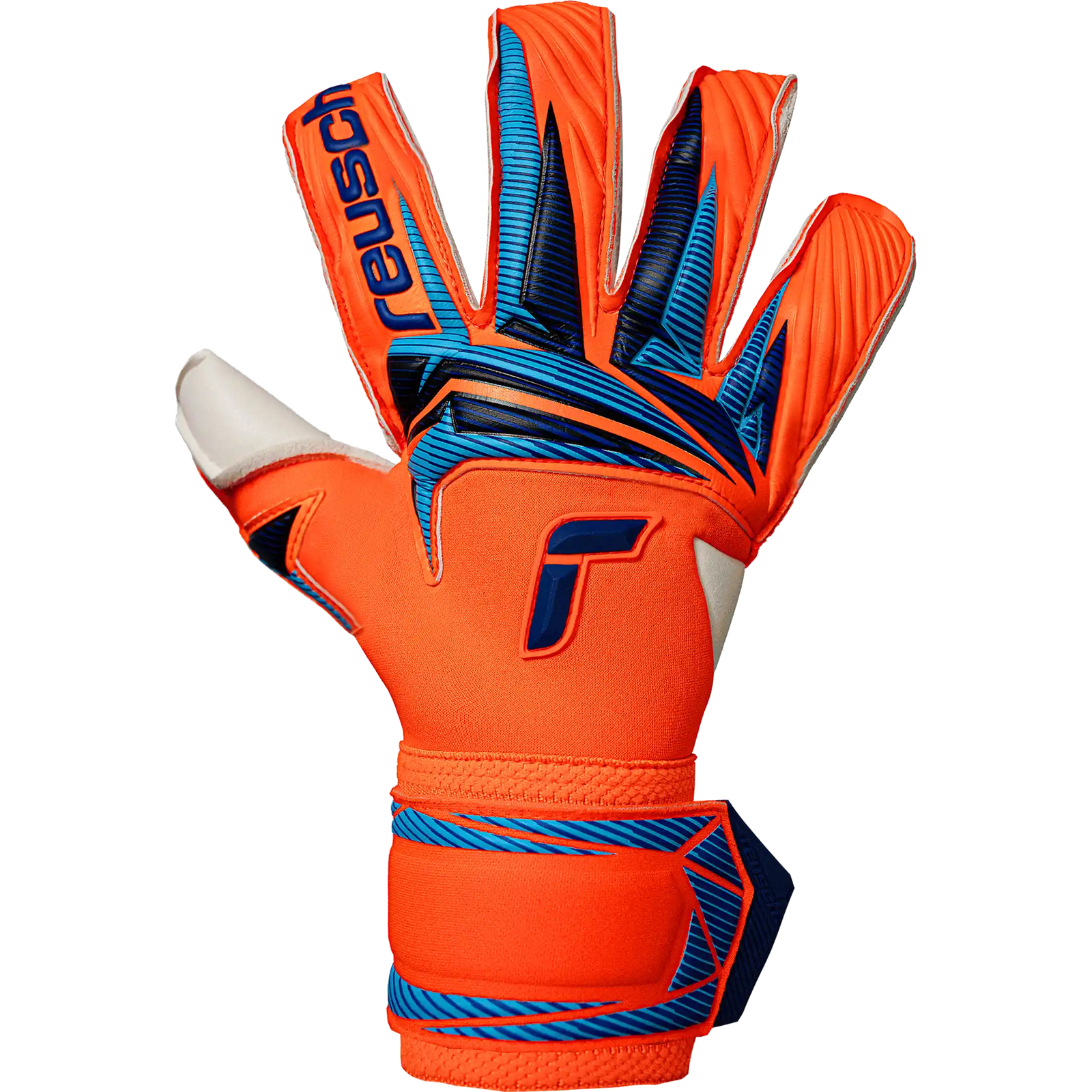 Reusch Attrakt Gold X Evolution gants de gardien de soccer - Orange / Bleu