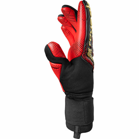 Reusch Attrakt Gold X Glueprint Goalkeeper Gloves - Black / Gold / Fiery Red