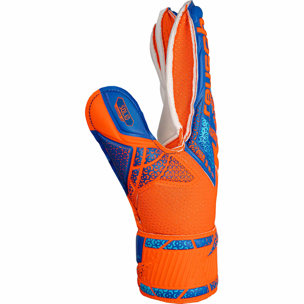 Reusch Attrakt Grip Goalkeeper Gloves - Shocking Orange / Blue