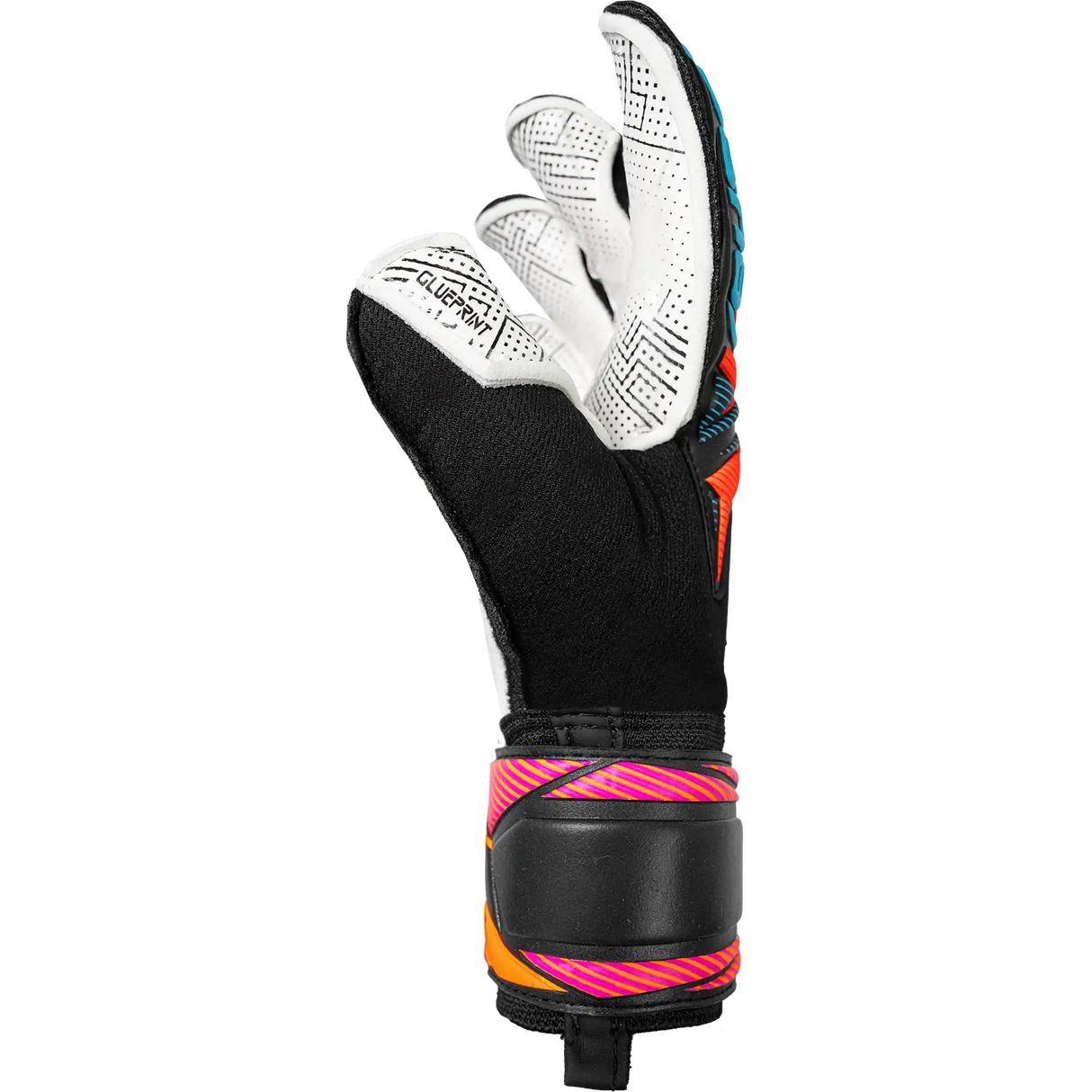 Reusch Attrakt Advance Evolution Glueprint gants de gardien - Black / Aqua Blue / Shocking Orange