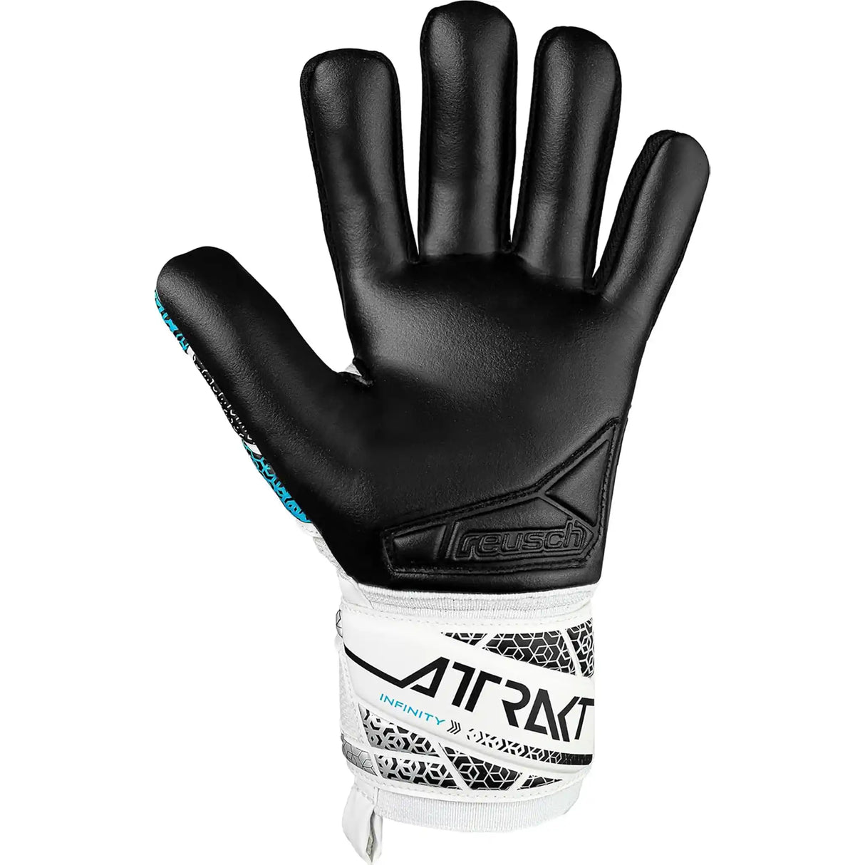 Reusch Attrakt Silver NC Finger Support gants de gardien de soccer - White / Silver / Black