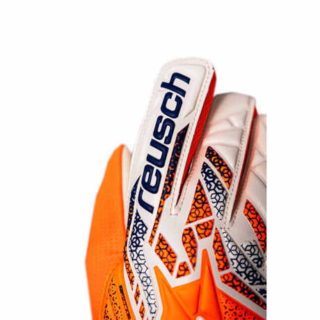 Reusch Attrakt Solid Energize Goalkeeper Gloves - Shocking Orange / Energy Blue