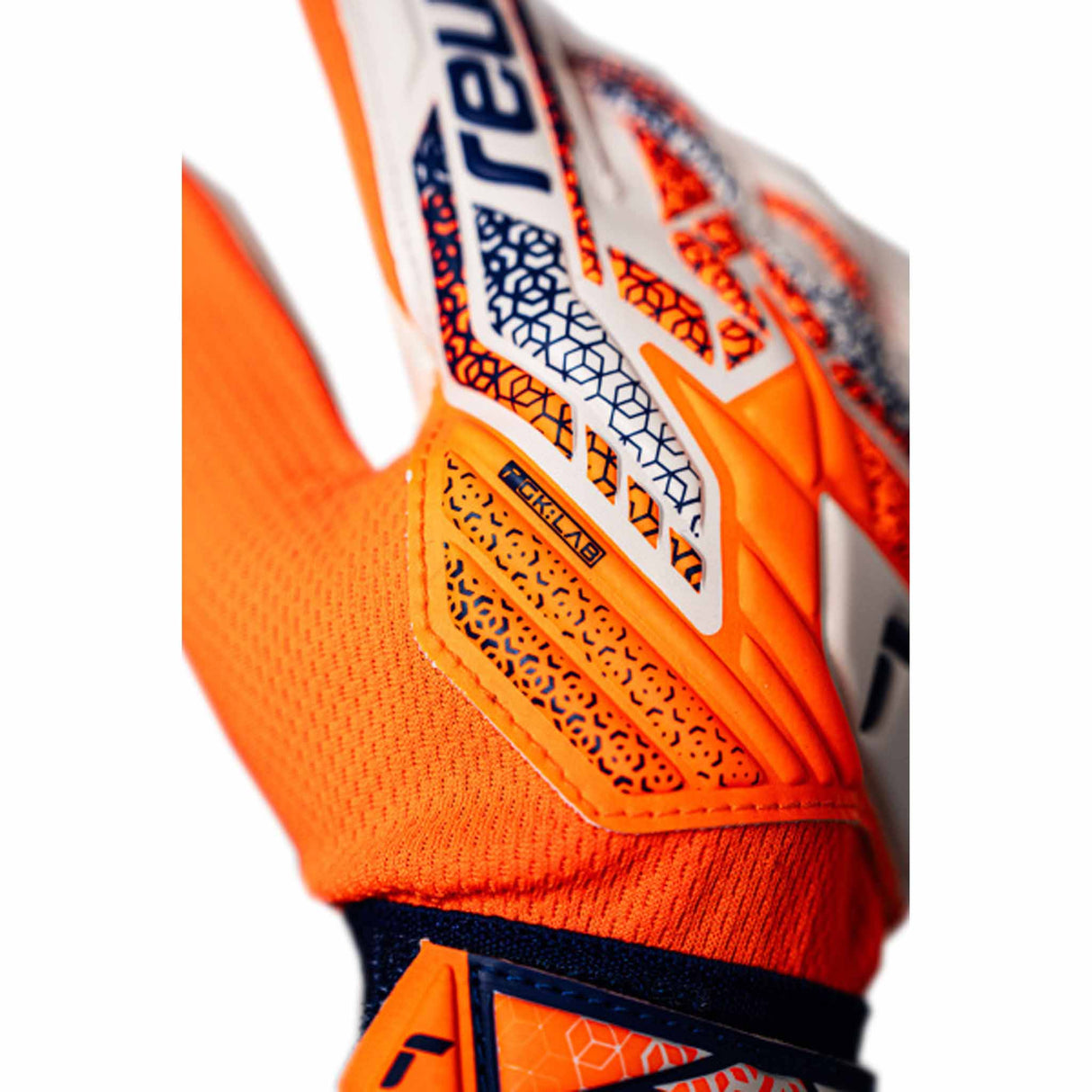 Reusch Attrakt Solid Energize Goalkeeper Gloves - Shocking Orange / Energy Blue