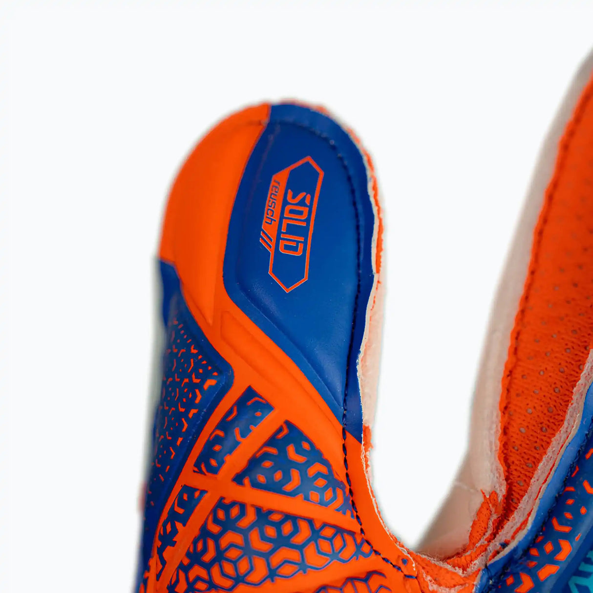 Reusch Attrakt Solid Finger Support junior gants de gardien de soccer - Shocking Orange / Blue