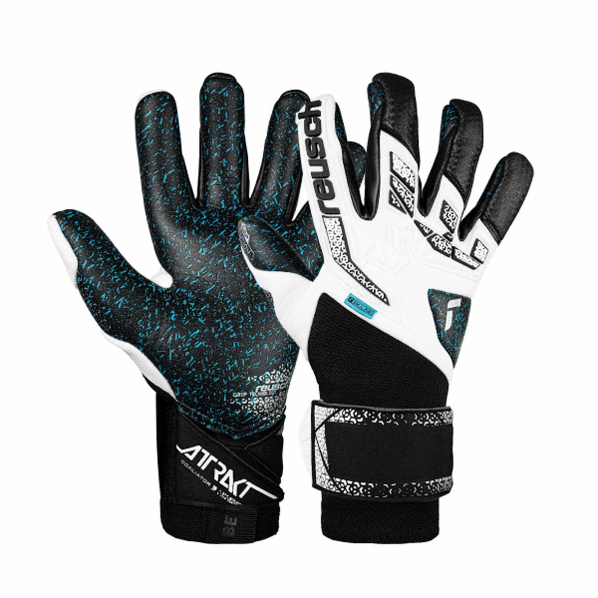 Reusch Attrakt Freegel Fusion Goaliator Goalkeeper Gloves - White / Silver / Black