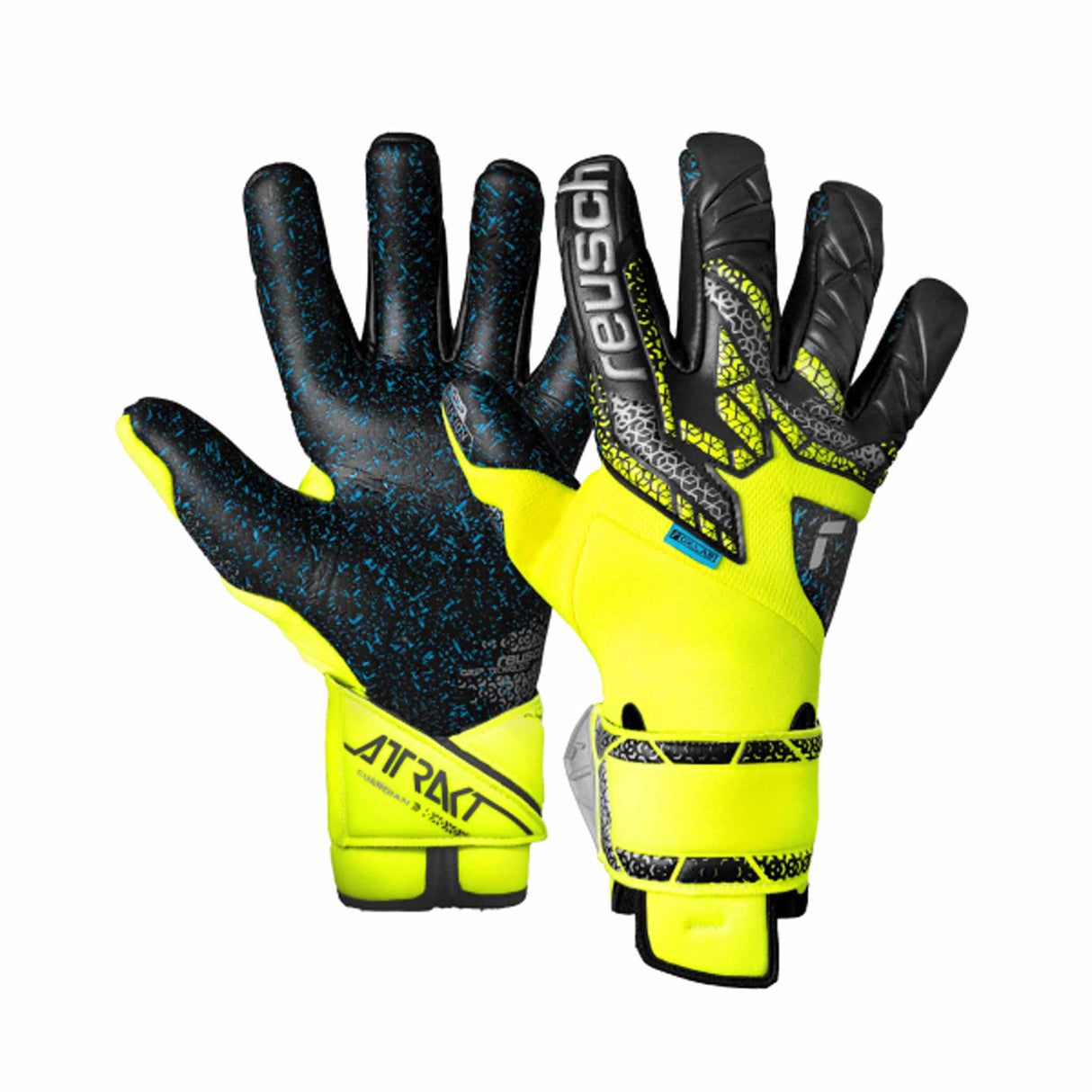 Reusch Attrakt Fusion Guardian Goalkeeper Gloves - Black / Safety Yellow
