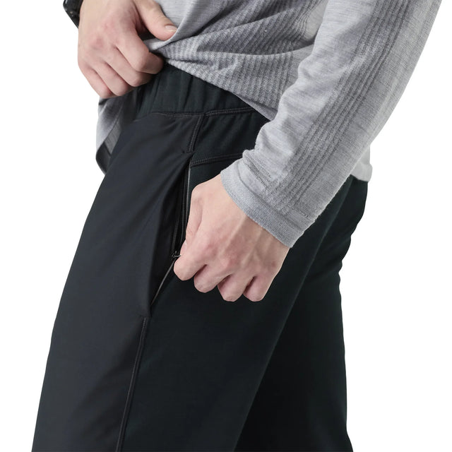 Smartwool Active Fleece wind pant for men – Black (detail view 2)
