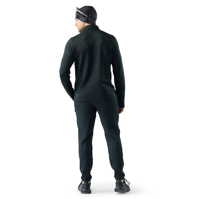 Smartwool Active Fleece 1/2 zip pullover for men – Black (detail view 1)