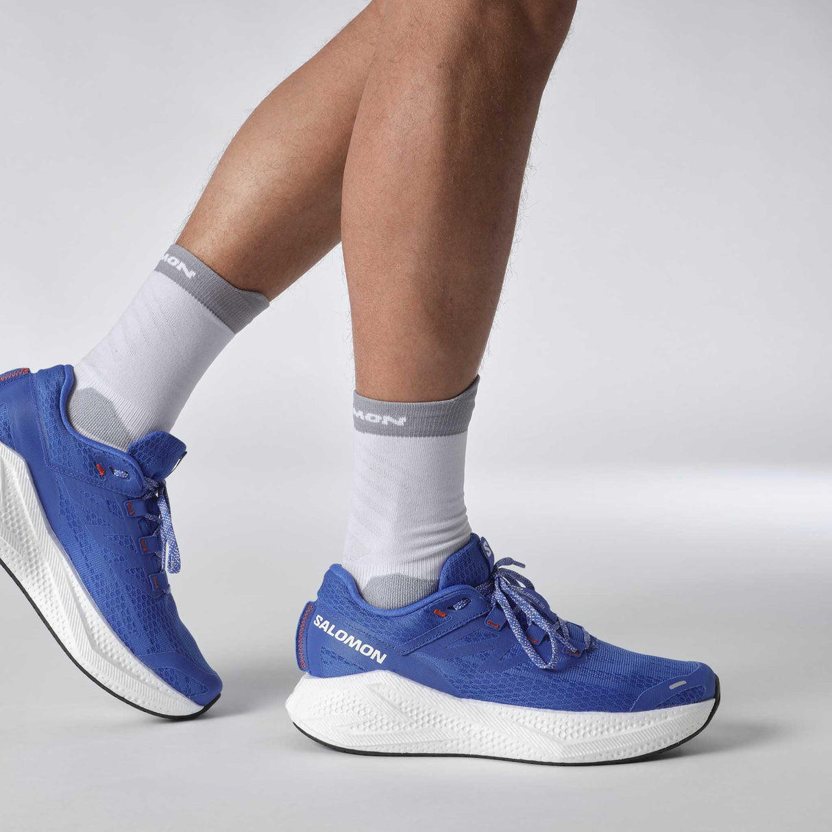 Salomon Aero Glide 3 chaussures de course à pied homme live - French Blue / White / Cherry Tomato