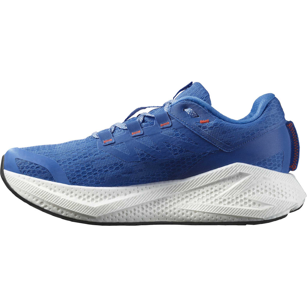 Salomon Aero Glide 3 chaussures de course à pied homme lateral - French Blue / White / Cherry Tomato