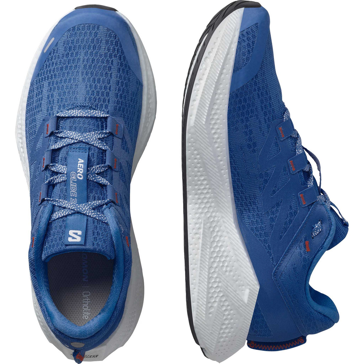 Salomon Aero Glide 3 chaussures de course à pied homme paire - French Blue / White / Cherry Tomato