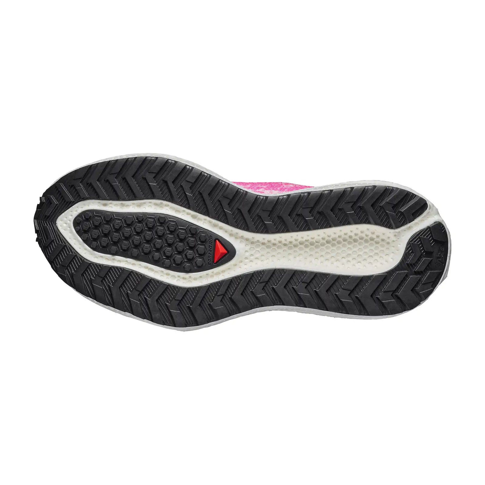 Salomon Aero Glide 4 GRVL chaussures de course femme - Vanilla Ice / Knockout Pink / Black