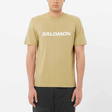 Salomon Big Logo Tee for Men - Gray Green