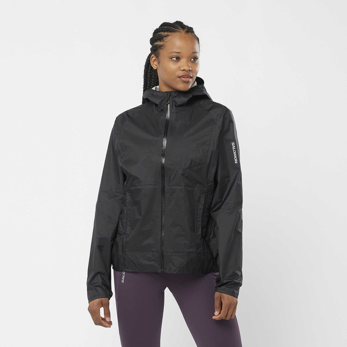 Salomon Bonatti WP manteau imperméable de course à pied pour femme face - Deep Black
