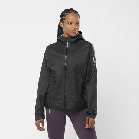 Salomon Bonatti WP manteau imperméable de course à pied pour femme face - Deep Black